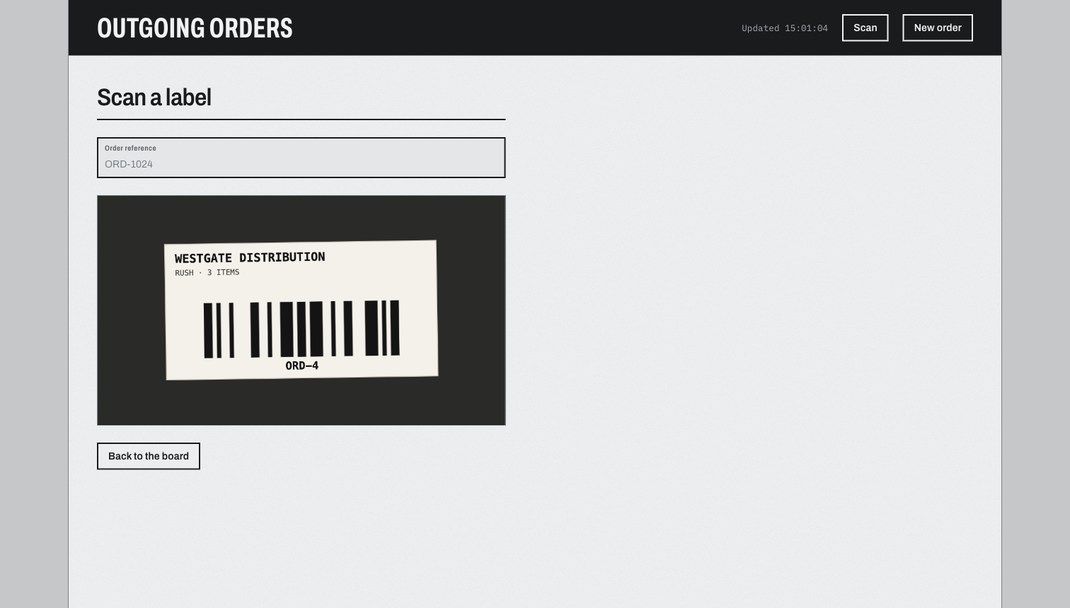 WMS Outgoing Orders Dashboard screenshot 3